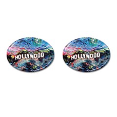 Hollywood Art Starry Night Van Gogh Cufflinks (oval) by Sarkoni