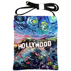 Hollywood Art Starry Night Van Gogh Shoulder Sling Bag by Sarkoni