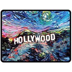 Hollywood Art Starry Night Van Gogh Fleece Blanket (large) by Sarkoni