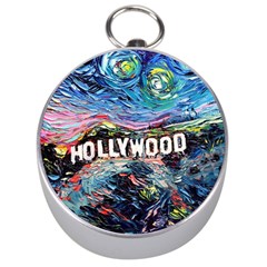 Hollywood Art Starry Night Van Gogh Silver Compasses by Sarkoni