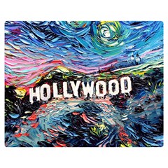 Hollywood Art Starry Night Van Gogh Two Sides Premium Plush Fleece Blanket (medium) by Sarkoni