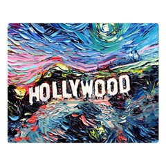 Hollywood Art Starry Night Van Gogh Two Sides Premium Plush Fleece Blanket (large) by Sarkoni