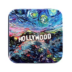 Hollywood Art Starry Night Van Gogh Square Metal Box (black) by Sarkoni