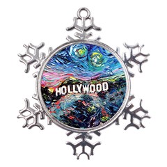 Hollywood Art Starry Night Van Gogh Metal Large Snowflake Ornament