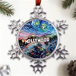 Hollywood Art Starry Night Van Gogh Metal Large Snowflake Ornament Front