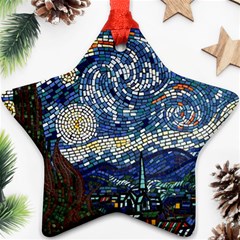 Mosaic Art Vincent Van Gogh s Starry Night Ornament (star) by Sarkoni