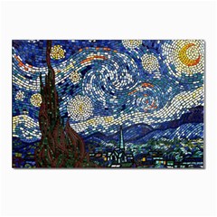 Mosaic Art Vincent Van Gogh s Starry Night Postcard 4 x 6  (pkg Of 10) by Sarkoni