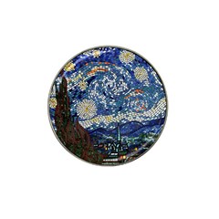 Mosaic Art Vincent Van Gogh s Starry Night Hat Clip Ball Marker by Sarkoni