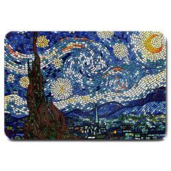 Mosaic Art Vincent Van Gogh s Starry Night Large Doormat by Sarkoni