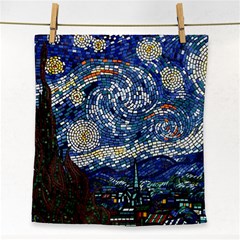 Mosaic Art Vincent Van Gogh s Starry Night Face Towel by Sarkoni