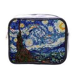 Mosaic Art Vincent Van Gogh s Starry Night Mini Toiletries Bag (one Side) by Sarkoni