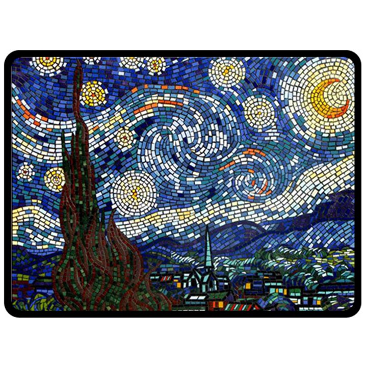 Mosaic Art Vincent Van Gogh s Starry Night Fleece Blanket (Large)