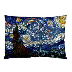 Mosaic Art Vincent Van Gogh s Starry Night Pillow Case (two Sides) by Sarkoni