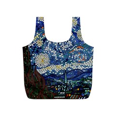 Mosaic Art Vincent Van Gogh s Starry Night Full Print Recycle Bag (s) by Sarkoni