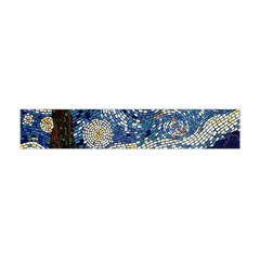 Mosaic Art Vincent Van Gogh s Starry Night Premium Plush Fleece Scarf (mini) by Sarkoni