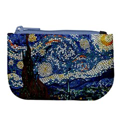 Mosaic Art Vincent Van Gogh s Starry Night Large Coin Purse by Sarkoni