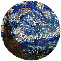 Mosaic Art Vincent Van Gogh s Starry Night Wooden Puzzle Round by Sarkoni