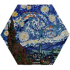 Mosaic Art Vincent Van Gogh s Starry Night Wooden Puzzle Hexagon by Sarkoni