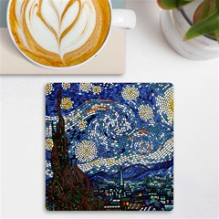 Mosaic Art Vincent Van Gogh s Starry Night Uv Print Square Tile Coaster  by Sarkoni