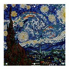 Mosaic Art Vincent Van Gogh s Starry Night Banner And Sign 4  X 4  by Sarkoni