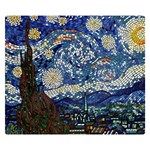 Mosaic Art Vincent Van Gogh s Starry Night Premium Plush Fleece Blanket (Small) 50 x40  Blanket Front