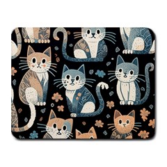 Cats Pattern Small Mousepad by Valentinaart