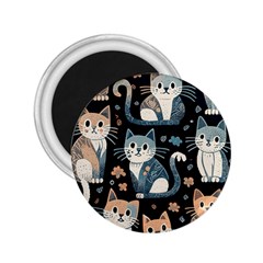 Cats Pattern 2 25  Magnets by Valentinaart