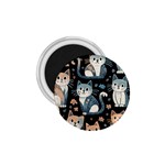 Cats pattern 1.75  Magnets Front