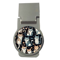 Cats Pattern Money Clips (round)  by Valentinaart