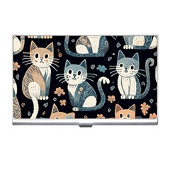 Cats Pattern Business Card Holder by Valentinaart