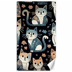 Cats Pattern Canvas 40  X 72  by Valentinaart