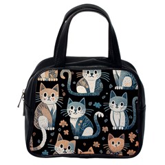 Cats Pattern Classic Handbag (one Side) by Valentinaart