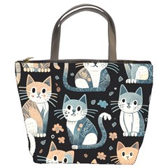 Cats Pattern Bucket Bag by Valentinaart