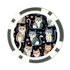 Cats Pattern Poker Chip Card Guard (10 Pack) by Valentinaart