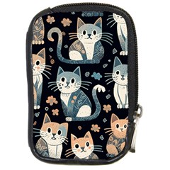 Cats Pattern Compact Camera Leather Case by Valentinaart