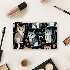 Cats Pattern Cosmetic Bag (small) by Valentinaart