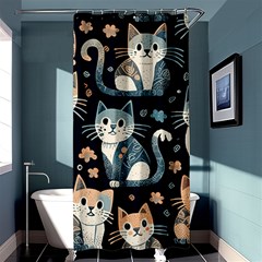 Cats Pattern Shower Curtain 36  X 72  (stall)  by Valentinaart