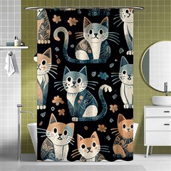 Cats Pattern Shower Curtain 48  X 72  (small)  by Valentinaart