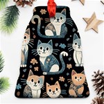 Cats pattern Bell Ornament (Two Sides) Front