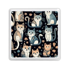 Cats Pattern Memory Card Reader (square) by Valentinaart