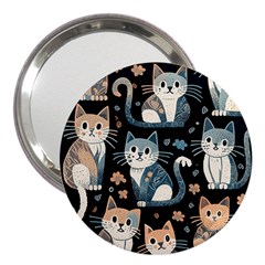 Cats Pattern 3  Handbag Mirrors by Valentinaart