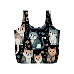 Cats pattern Full Print Recycle Bag (S) Back