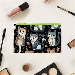 Cats Pattern Cosmetic Bag (xs) by Valentinaart