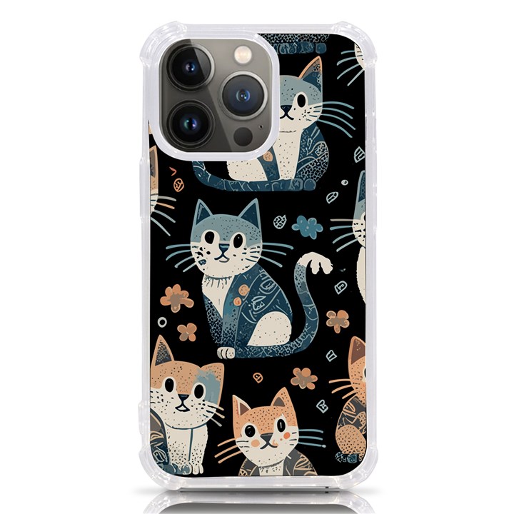 Cats pattern iPhone 13 Pro TPU UV Print Case