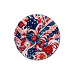 America pattern Rubber Round Coaster (4 pack) Front