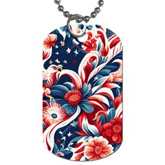 America Pattern Dog Tag (one Side) by Valentinaart