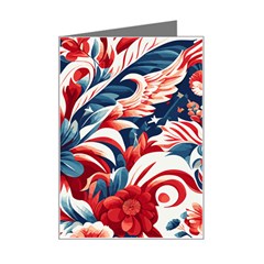 America Pattern Mini Greeting Card by Valentinaart