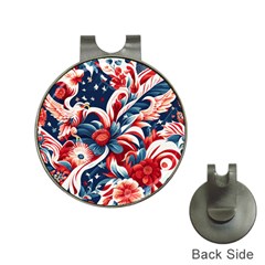 America Pattern Hat Clips With Golf Markers by Valentinaart