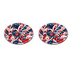 America Pattern Cufflinks (oval) by Valentinaart