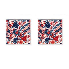 America Pattern Cufflinks (square) by Valentinaart